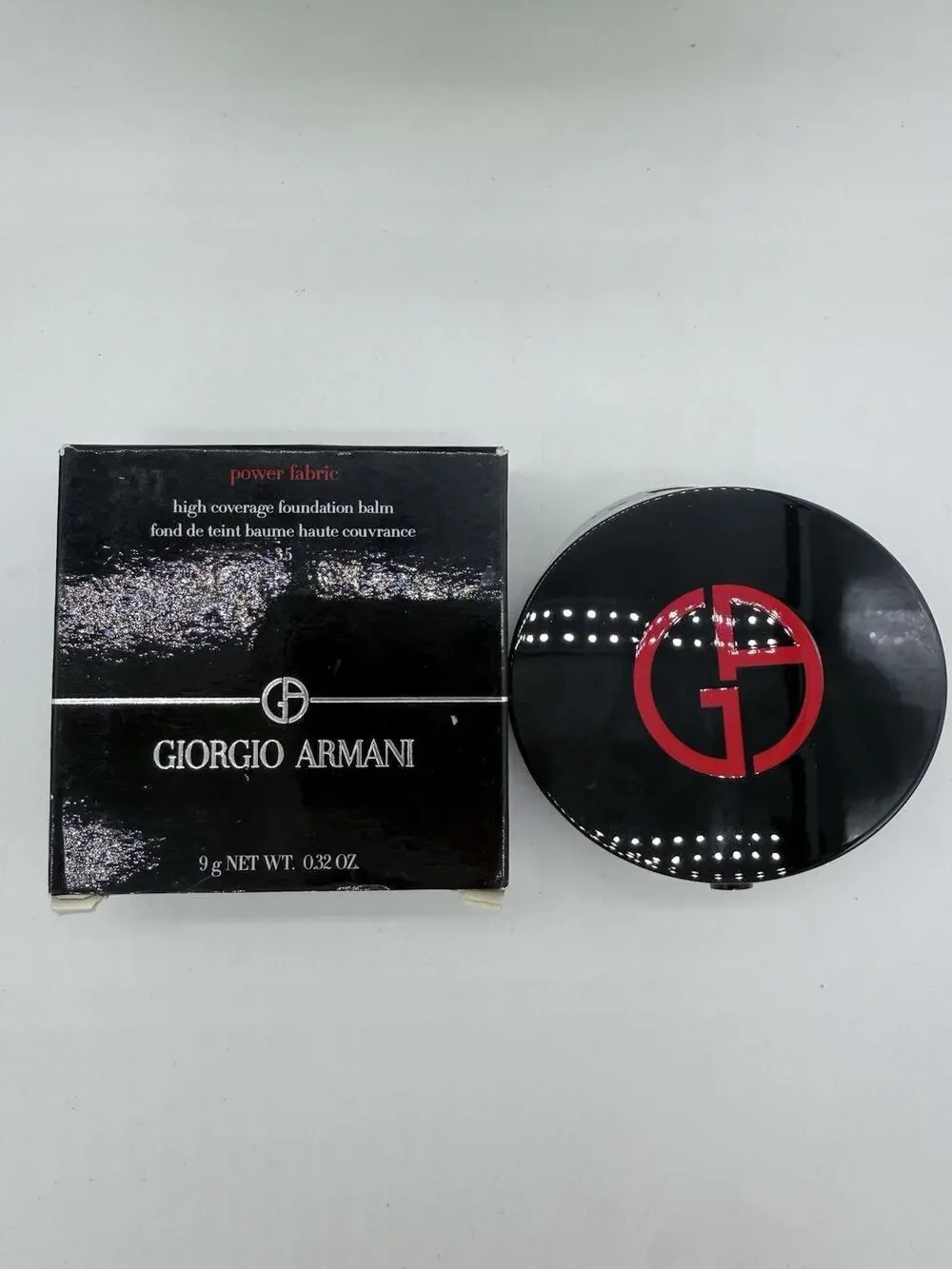 Giorgio Armani Power Fabric High Coverage Foundation Balm Shade #3.5 NIB